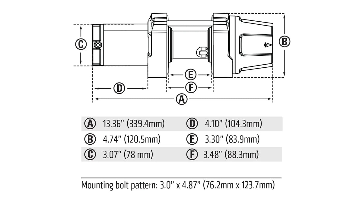 Winch WARN VRX 35-S 3,500 lb Cuerda Sintética – 101030
