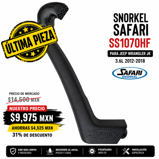 Snorkel Safari SS1070HF Jeep Wrangler JK 3.6L 2012–2018